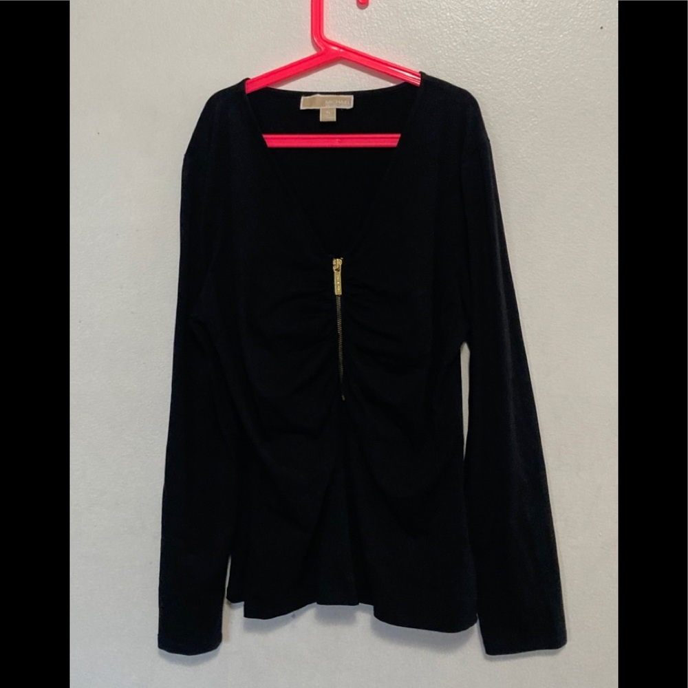 Michael Kors long sleeve zipper shirt